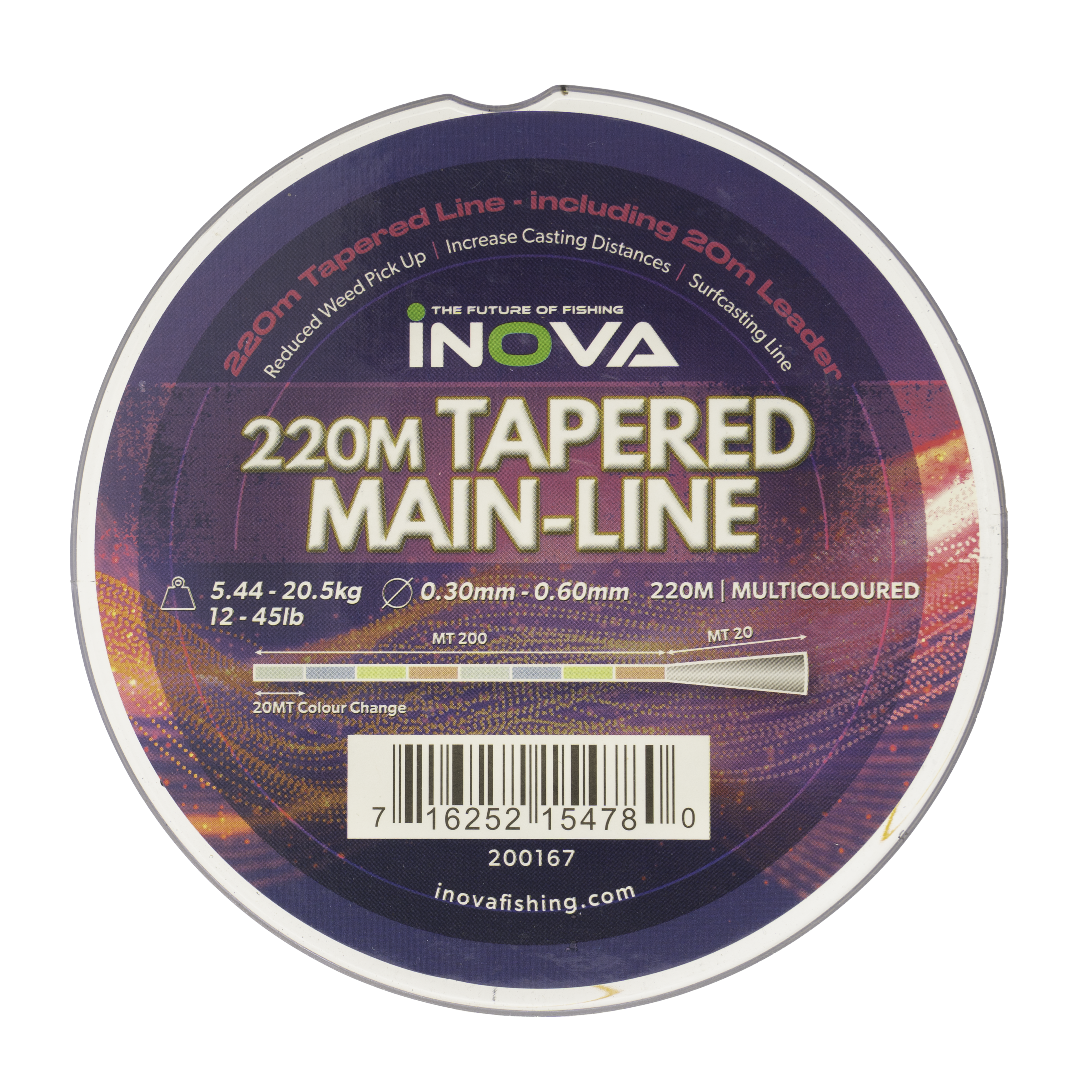 INOVA Tapered Mainline 220m Competition Line